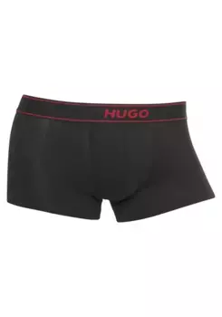 Боксёры HUGO Underwear "TRUNK EXCITE", с надписью логотипа HUGO сбоку на штанине, черный