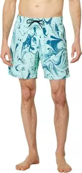 Боксы 17 дюймов с центральным принтом Volcom, цвет Bottle Green