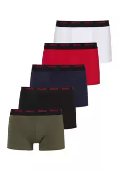 Боксы для нижнего белья HUGO "TRUNK FIVE PACK" (5 шт. в упаковке, 5 шт. в упаковке), с эластичным поясом с логотипом HUGO Hugo Underwear, цвет Open Miscellaneous 980