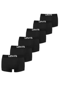Боксы Levi's (6 шт. в упаковке), с широким поясом с логотипом, черный