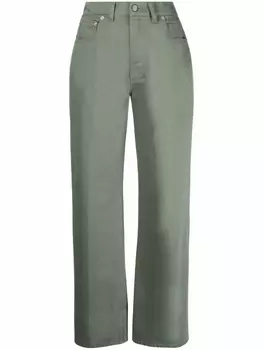 Boyish прямые джинсы с нашивкой-логотипом, зеленый