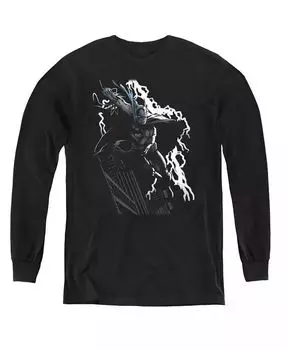 Boys of America Youth Lighting Crashes Длинные рукава Толстовка Justice League, черный