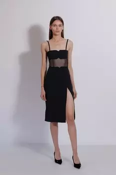 Божественное платье с разрезом по бокам Uvia, черный