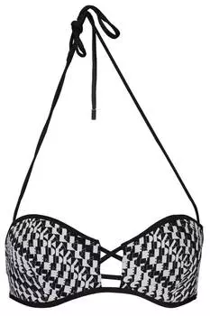 Бра-бандо Karl Lagerfeld Beachwear с геометрическим узором, черный
