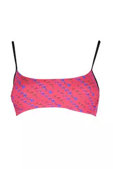 Бра-бандо Karl Lagerfeld Beachwear с контрастными надписями, красный