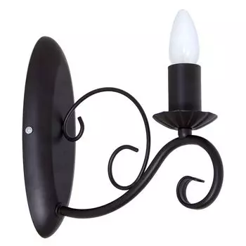 Бра классический "Mauro" черный металлический настенный светильник гостиная спальня прихожая Licht-Erlebnisse