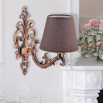 Бра Safir Light Zamak Коричневый со шляпой - Медь