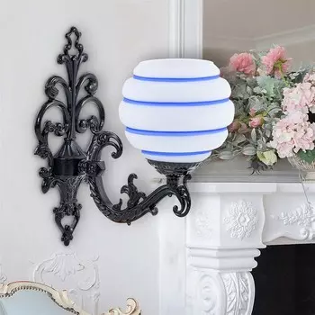 Бра Safir Light Zamak Синий Полосатый - Черный