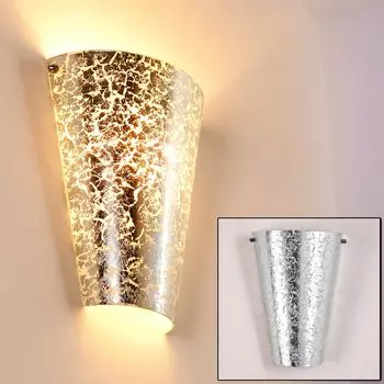 Бра »Varzo« из металла/стекла серебристого цвета. hofstein