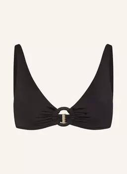 Бралетт бикини топ пляжный клуб сплошной цвет Lauren Ralph Lauren, черный