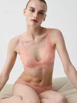 Бралетт из кружева и тюля-плюмети Ovs, цвет peach orange