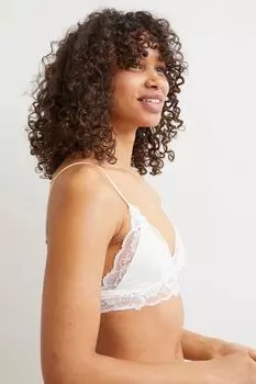 Бралетт с кружевным краем H&amp;M, белый