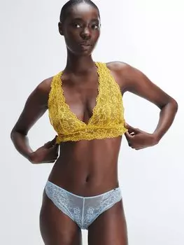 Бралетт Savage X Fenty Floral Lace Racerback, цвет Goldie Yellow