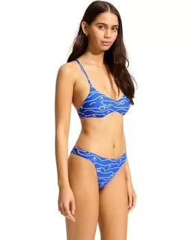 Бралетт Seafolly Set Sail Cross Back, цвет Azure