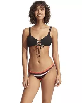 Бралетт Seafolly Sun Stripe Reversible Bralette, черный