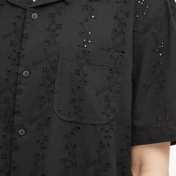 Bram's Fruit Рубашка для отдыха с короткими рукавами Broderie, черный