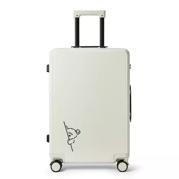 Bran Rabbit Сумка-тележка унисекс BLANBUNNY на колесиках, Застенчивый щенок (белый)