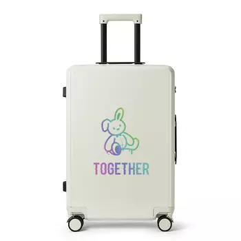 Bran Rabbit Сумка-тележка унисекс BLANBUNNY на колесиках, Знакомьтесь, Медведь (Белый)