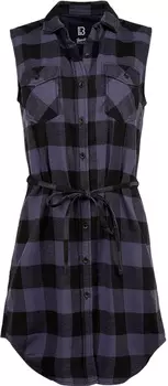 Brandit Gracey Длинная рубашка без рукавов, черный/серый