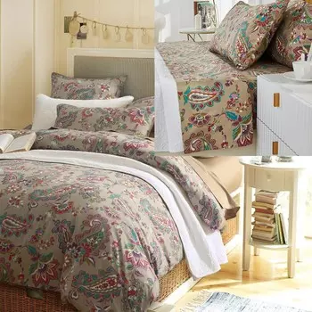 Brandream, 7 шт., простыни и пододеяльники размера «queen-size», комплект постельного белья с узором пейсли, роскошный комплект простыней размера «queen-size»