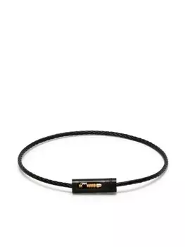 Браслет 5 г Cable из желтого золота и титана Le Gramme, черный