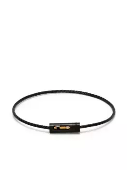 Браслет 5 г Cable из желтого золота и титана Le Gramme, черный