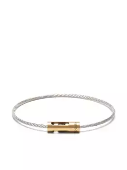 Браслет 6 г Cable из желтого золота и титана Le Gramme, серебяный