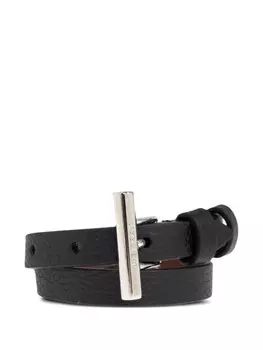 Браслет Alexander McQueen T-bar с двойным обхватом, черный