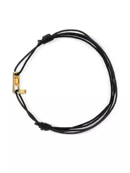 Браслет Aliita из желтого золота 9 карат с L-образным цитрином, черный