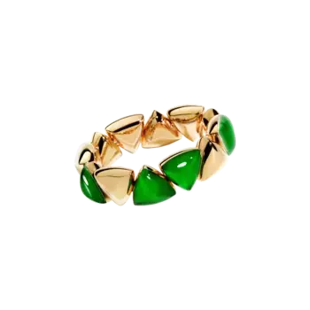 Браслет arrow из розового золота 18 карат, нефрита и горного хрусталя Vhernier