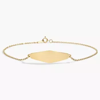 Браслет-брусок 7,5 дюймов из 14-каратного желтого золота (1,15 мм) Blue Nile