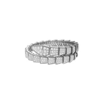 Браслет Bulgari Viper змея из белого золота с бриллиантовым паве