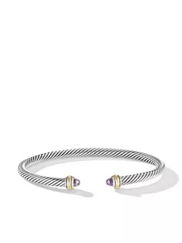 Браслет Cable Classics из серебра и желтого золота с аметистом David Yurman, серебряный