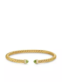 Браслет Cablespira из 18-каратного желтого золота с перидотами и бриллиантами David Yurman, золотой