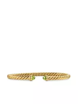 Браслет Cablespira из желтого золота 18 карат с перидотом David Yurman, золотой