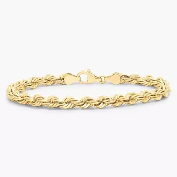 Браслет-цепочка длиной 8 дюймов из желтого золота 14 карат (6 мм) Blue Nile