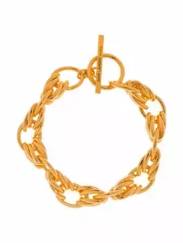 Браслет-цепочка с логотипом Saint Laurent, золотистый