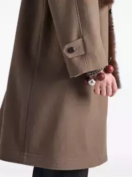Браслет-цепочка с подвеской в виде баскетбольного мяча Prada, коричневый