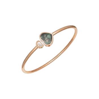 Браслет Chopard Happy Hearts - Браслет, розовое золото, бриллиант, черный таитянский перламутр