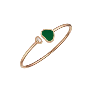 Браслет Chopard Happy Hearts - Браслет, розовое золото, бриллиант, зеленый агат