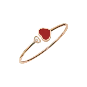 Браслет Chopard Happy Hearts - Браслет, розовое золото, бриллиант, сердолик