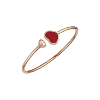 Браслет Chopard Happy Hearts - Браслет, розовое золото, бриллиант, красный камень