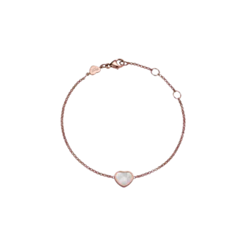 Браслет Chopard My happy hearts из розового золота с перламутром