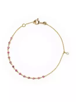 Браслет Clarisse из желтого золота с рубином We by WHITEbIRD, красный