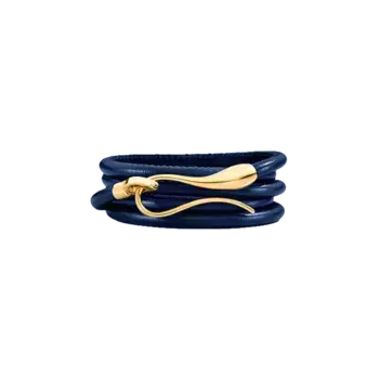 Браслет Dada Arrigoni Elika из синей кожи с застежкой из розового золота