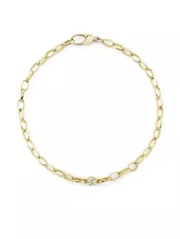 Браслет Edith из желтого золота с бриллиантами Jennifer Meyer, золотой
