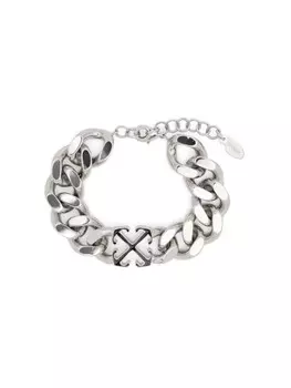 Браслет Enamel Arrow Off-White, серебряный