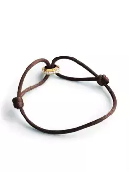 Браслет Eternity Summer из желтого золота с бриллиантами LOEV, коричневый