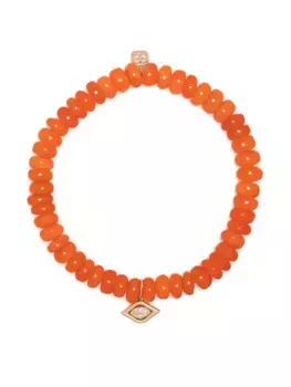 Браслет Evil Eye из желтого золота Sydney Evan, золотой