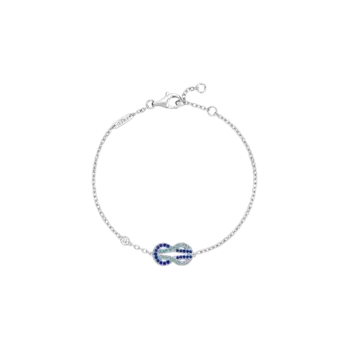 Браслет Fred Chance infinie из белого золота с топазом, синими сапфирами и бриллиантами
